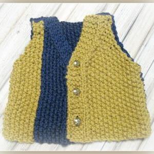 School Or Team Colors Vest Knitting Pattern For..
