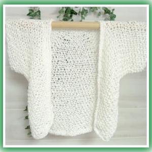 Bamboo Shell And Bolero Teen To Adult Knitting..