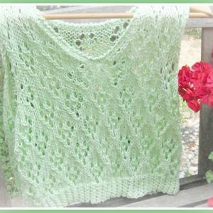 Cotton Top Diamond Pop Over Knitting Pattern Teen..
