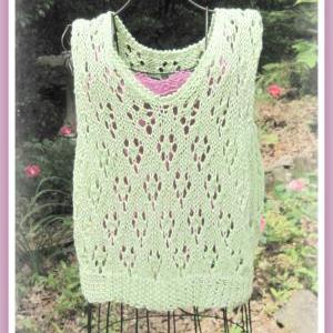 Cotton Top Diamond Pop Over Knitting Pattern Teen..