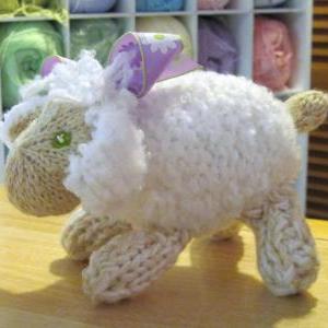Baby Lamb Pattern Knitted