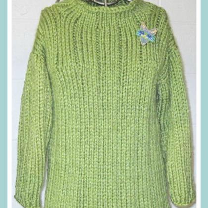 Loose Long Bulky Sweater Knitting Pattern For Teen To ...