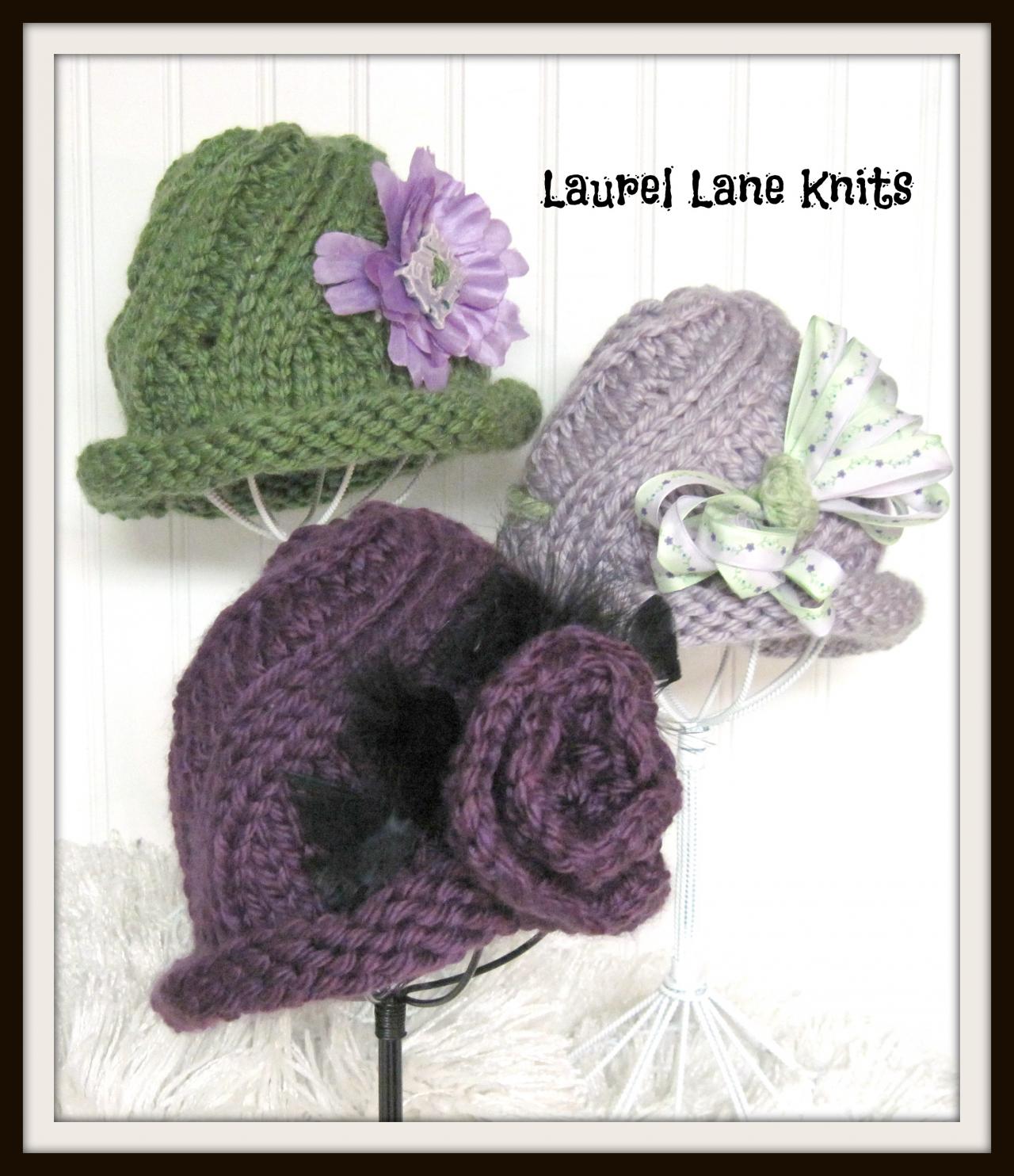 Swirl Cloche Flapper Bucket Hat In Bulky Yarn Knitting Pattern Sized Child Teen And Adult
