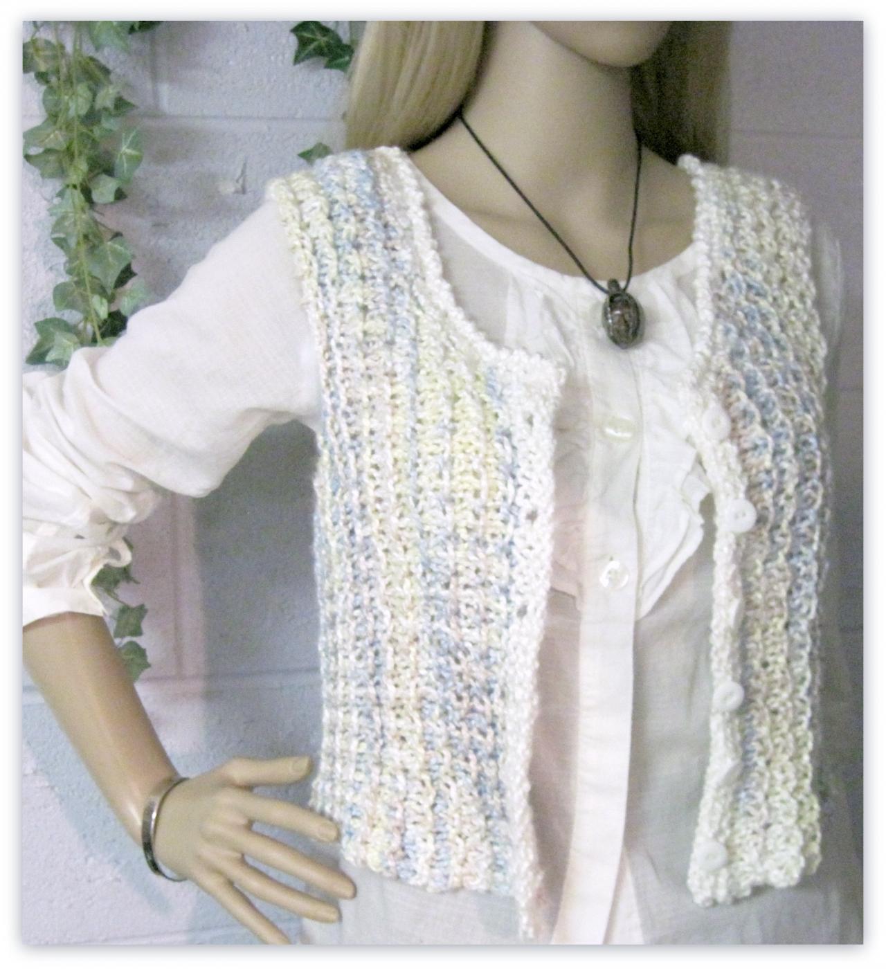 Bamboo Lightweight Vest Teen To Adult Knitting Pattern S M L