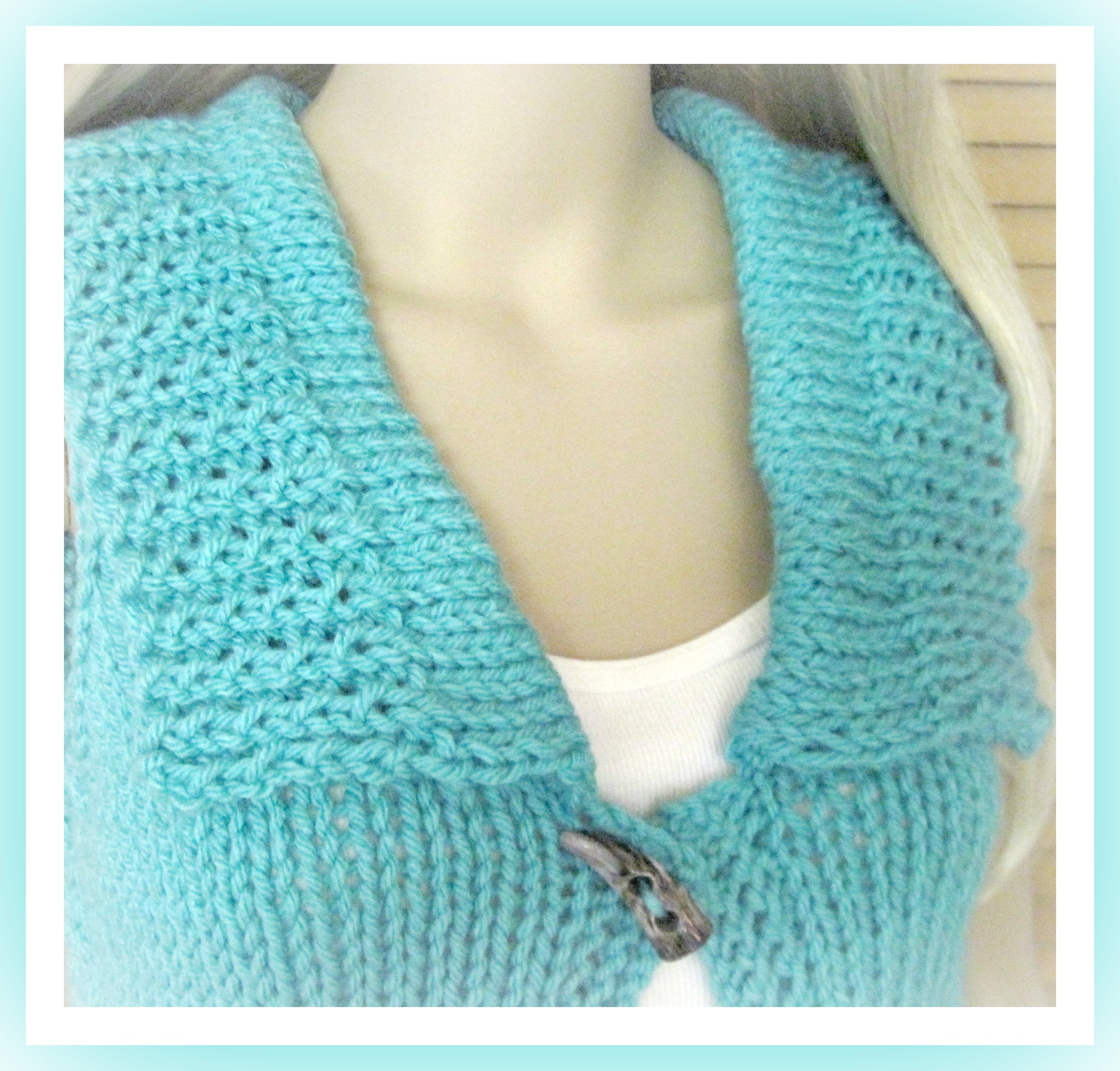 Big Collar Vest Teen To Adult Knitting Pattern on Luulla